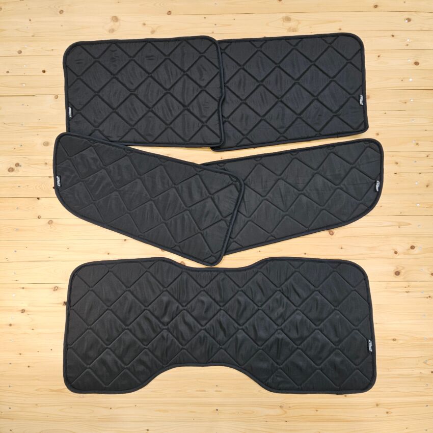 Lagerware: Magnet-Thermomatte Fiat Doblo 2, Opel Combo 4 Komplettset [Schwarz/ Schwarz]