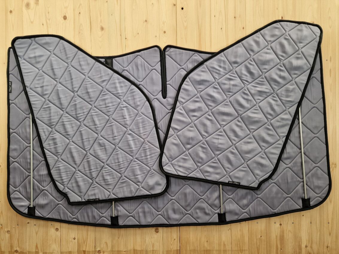 Lagerware: Magnet-Thermomatten  Mercedes Sprinter und VW LT 2 Cockpit- Set  [Drive Dressy Grey / Schwarz]
