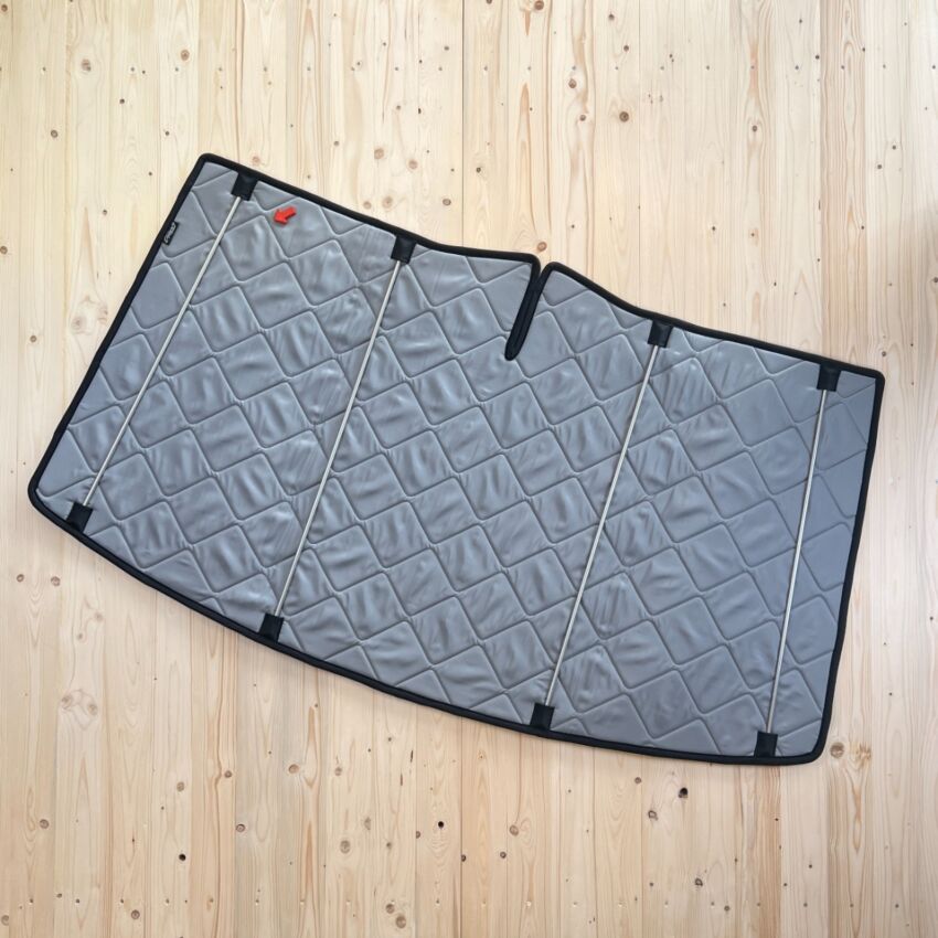 B-Ware: Magnet-Thermomatte VW T6 Windschutzscheibe mit Innenrückspiegel [Stone (grau)/Schwarz]