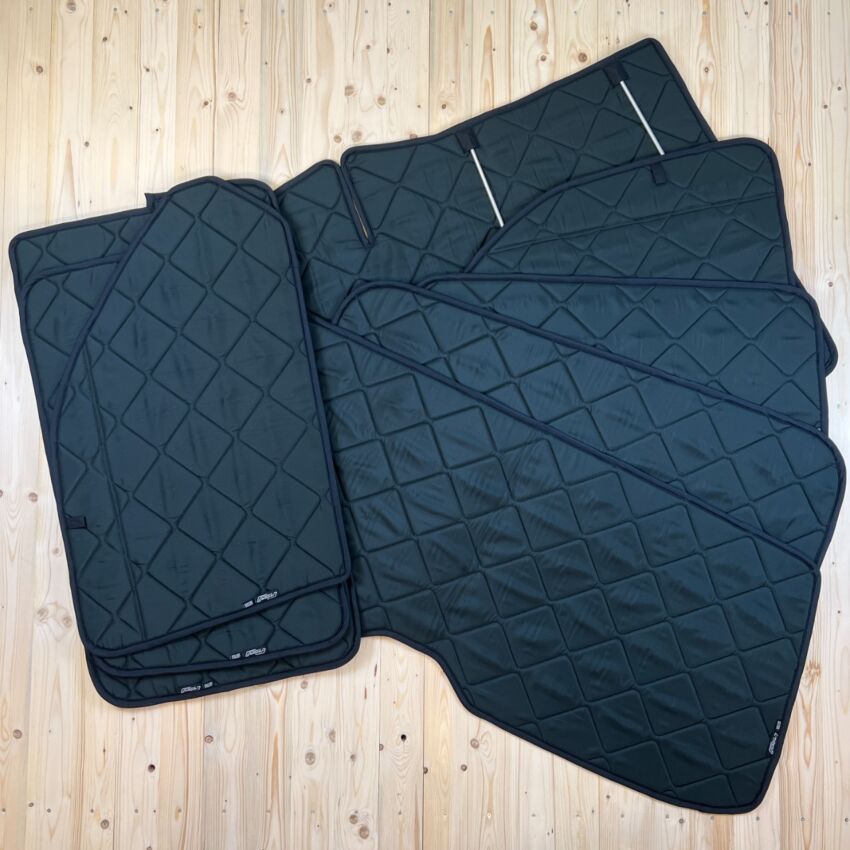 Lagerware: Magnet-Thermomatten VW T6 Komplett-Set [Drive Dressy Magic Forest Green / Schwarz]