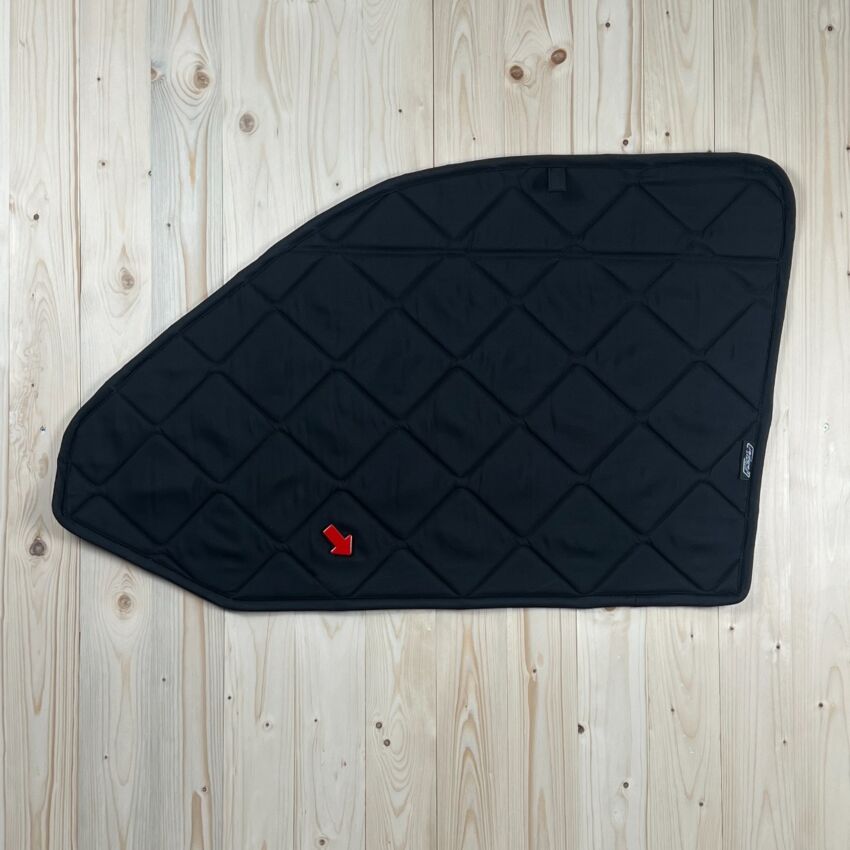 B-Ware: Magnet-Thermomatte VW T6 Seitenscheibe Cockpit Beifahrerseite mit Klappnaht für Lüftungsgitter [Black (Schwarz)/ Schwarz]