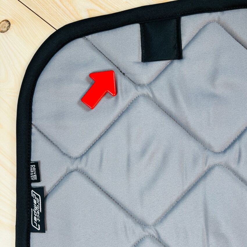 B-Ware: Magnet-Thermomatte Ford Transit und Tourneo Custom Windschutzscheibe mit Innenraum-Rückspiegel [Drive Dressy Grey/ Schwarz]