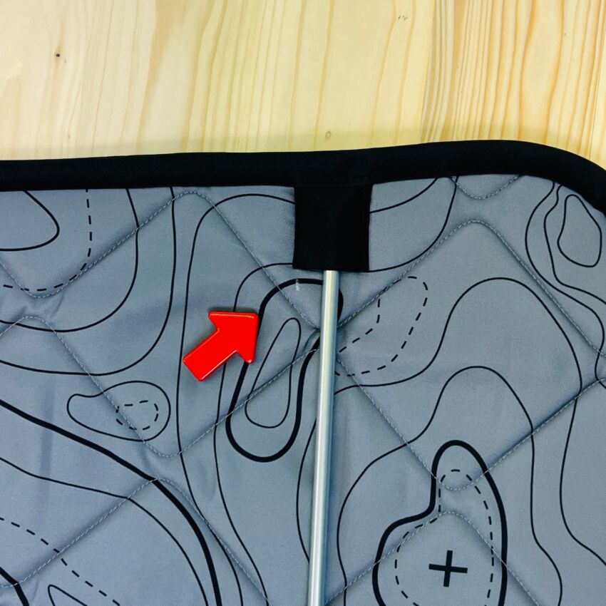 B-Ware: Magnet-Thermomatte VW Crafter 2 Windschutzscheibe mit Innenraum-Rückspiegel mit Gehäuse (Grand California) [DriveDressy Wild Lines Grey/ Schwarz]