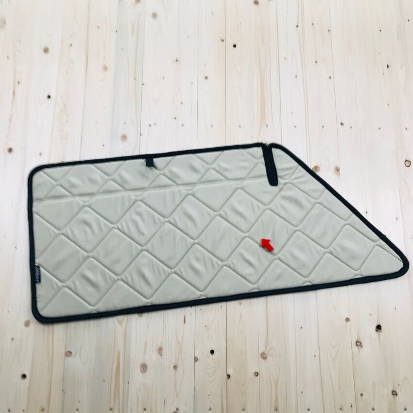 B-Ware: Magnet-Thermomatte VW T3 Seitenscheibe Cockpit Fahrerseite mit Klappnaht für Lüftungsgitter [Sand (Beige)/ Schwarz]