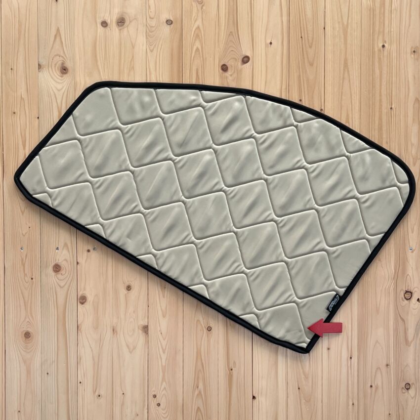 B-Ware: Magnet-Thermomatte Mercedes V-Klasse Seitenscheibe Cockpit Beifahrerseite (inkl. kleiner Dreiecksscheibe) [Sand (Beige) / Schwarz]