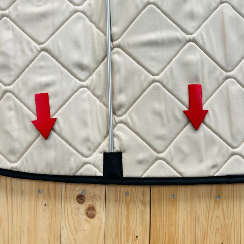 B-Ware: Magnet-Thermomatte Ford Transit und Tourneo Custom Windschutzscheibe mit Innenraum-Rückspiegel [Drive Dressy Vintage Leaves Beige / Schwarz]
