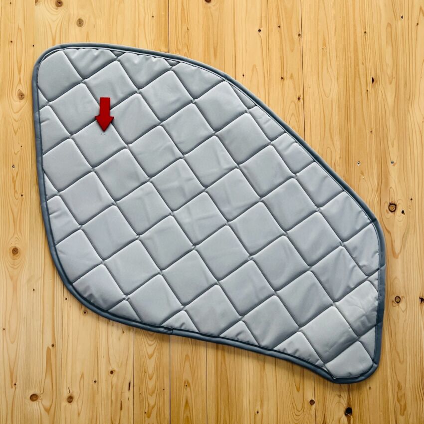 B-Ware: Magnet-Thermomatte Fiat Ducato, Peugeot Boxer u. Citroen Jumper Seitenscheibe Cockpit Beifahrerseite [Apona Polygon Ice / Lichtgrau]