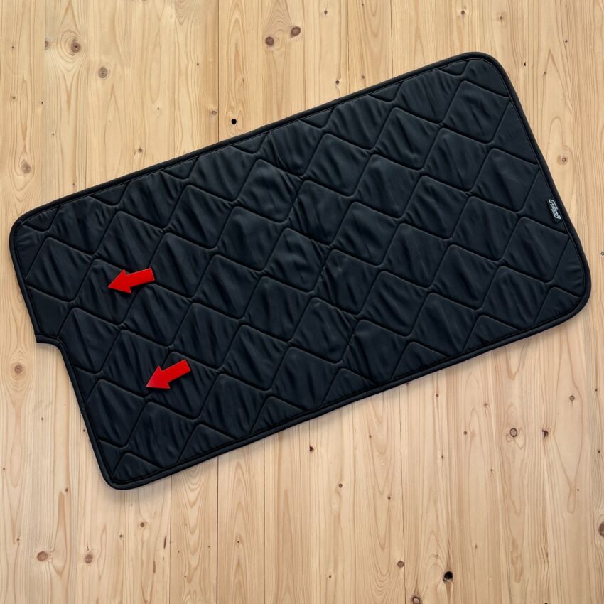 B-Ware: Magnet-Thermomatte VW T6.1 Seitenscheibe Mitte Beifahrerseite Schiebetür mit Schiebefenster [Black (Schwarz) / Schwarz]