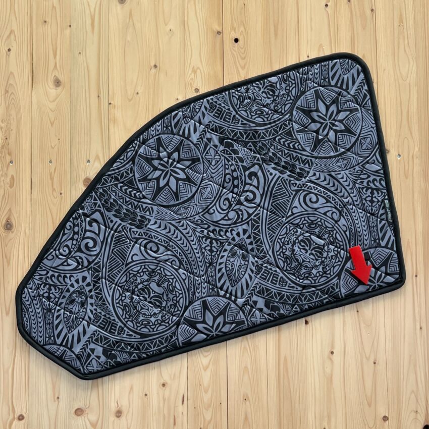 B-Ware: Magnet-Thermomatte VW T5 Seitenscheibe Cockpit Beifahrerseite [Drive Dressy Hawaii Dream / Schwarz]