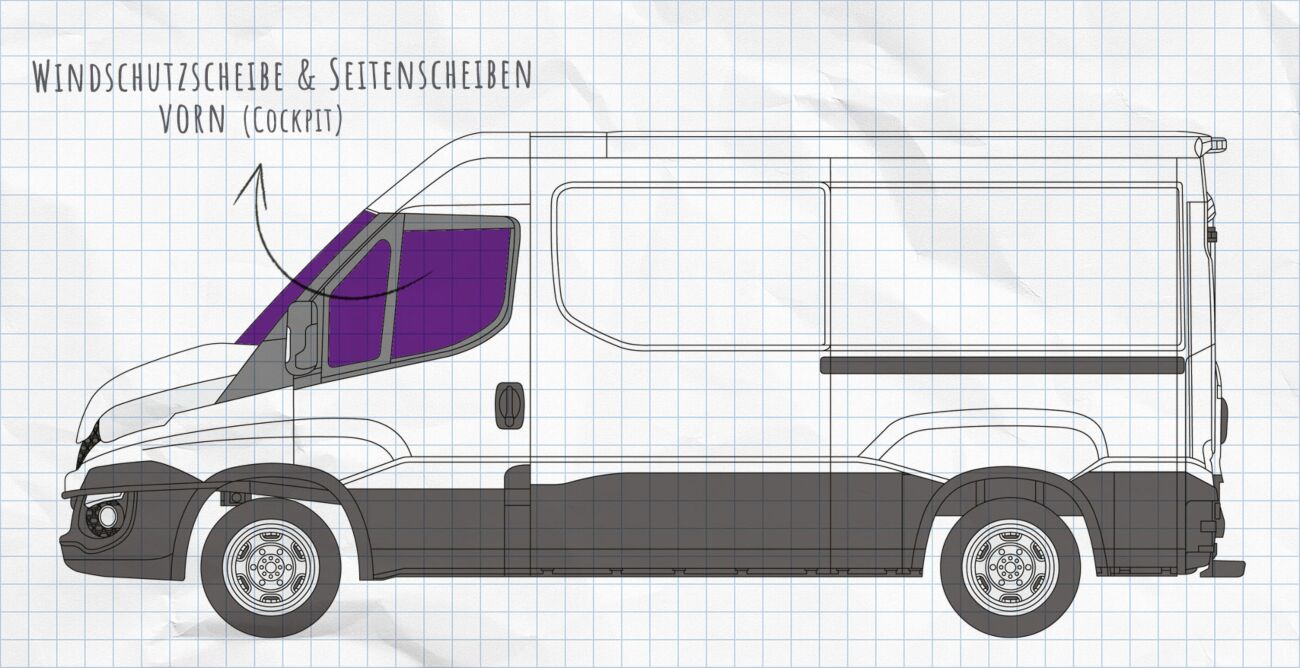 Magnet-AUSSENISOLIERUNG Iveco Daily 6 und 7 (2014-heute) komplett,Magnet-AUSSENISOLIERUNG Iveco Daily 6 und 7 (2014-heute) Windschutzscheibe,Magnet-AUSSENISOLIERUNG Iveco Daily 6 und 7 (2014-heute) Cockpit Seitenscheibe