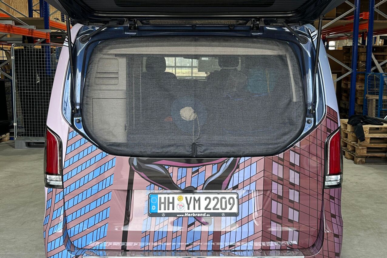 Magnet-Moskitonetz Mercedes V-Klasse, Vito (W447) Heckscheibe separat öffnend