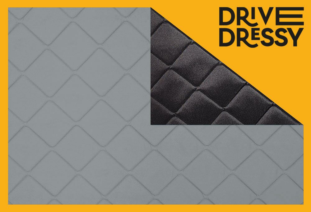 B-Ware: Magnet-Thermomatte VW Caddy Heckscheibe Flügeltür Fahrerseite [Drive Dressy Grey / Schwarz]