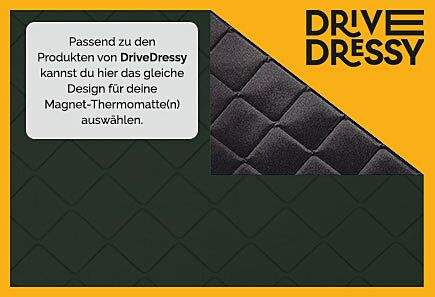 Lagerware: Magnet-Thermomatten Ford Transit, Tourneo Custom V710 (2023-heute) Komplett-Set [DriveDressy Magic Forest Green / Schwarz]