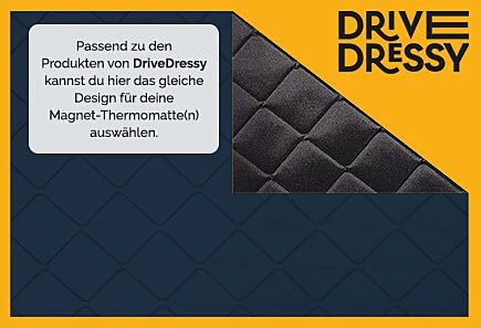 Lagerware: Magnet-Thermomatten VW T3  Cockpit-Set [Drive Dressy Misty Mountains Blue  / Schwarz]
