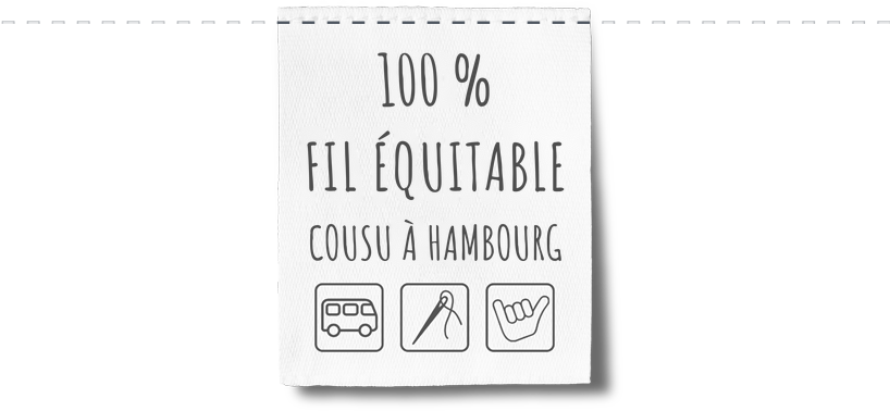 Fil équitable, cousu à Hambourg