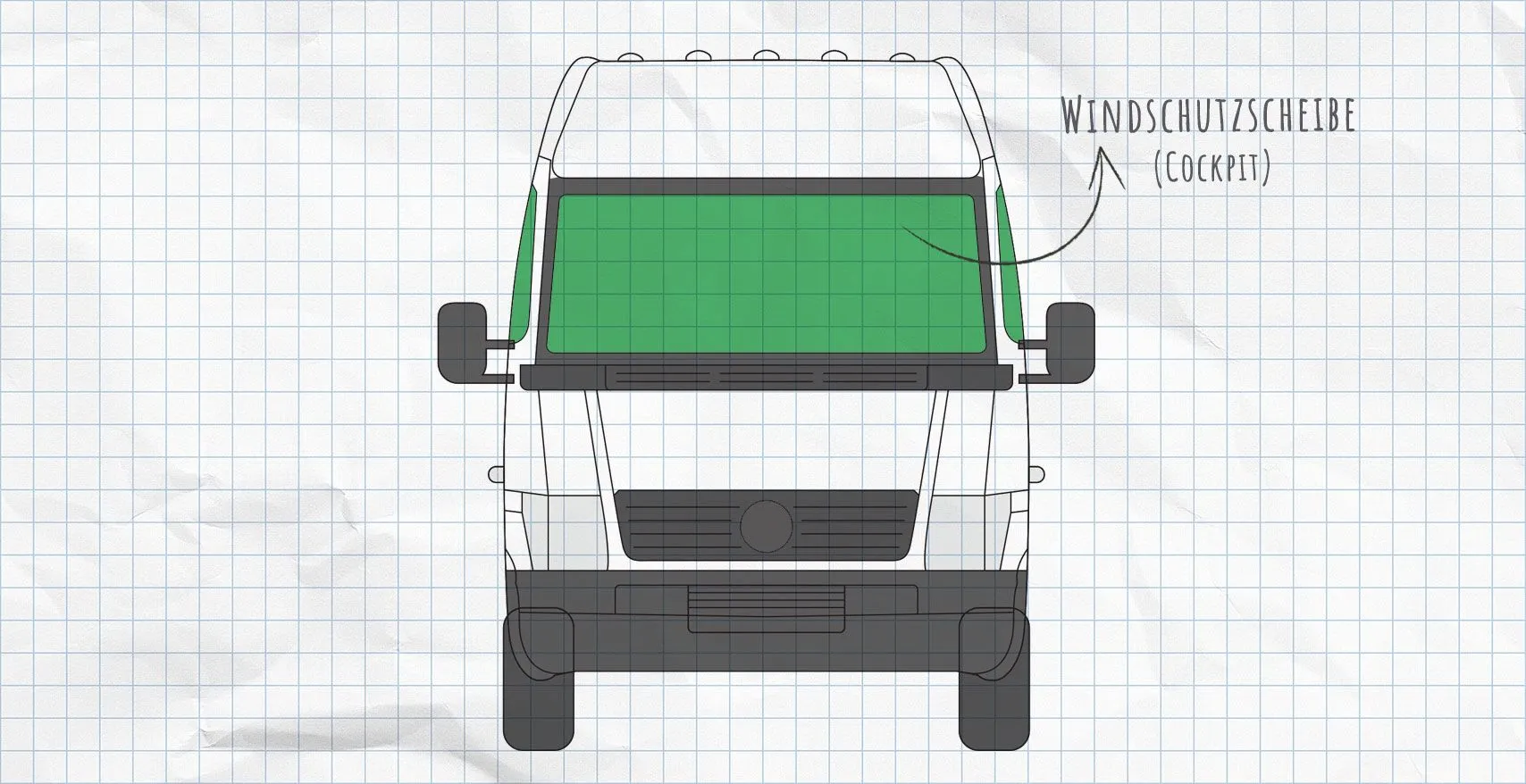 VW LT 2 Thermomatten Frontscheibe