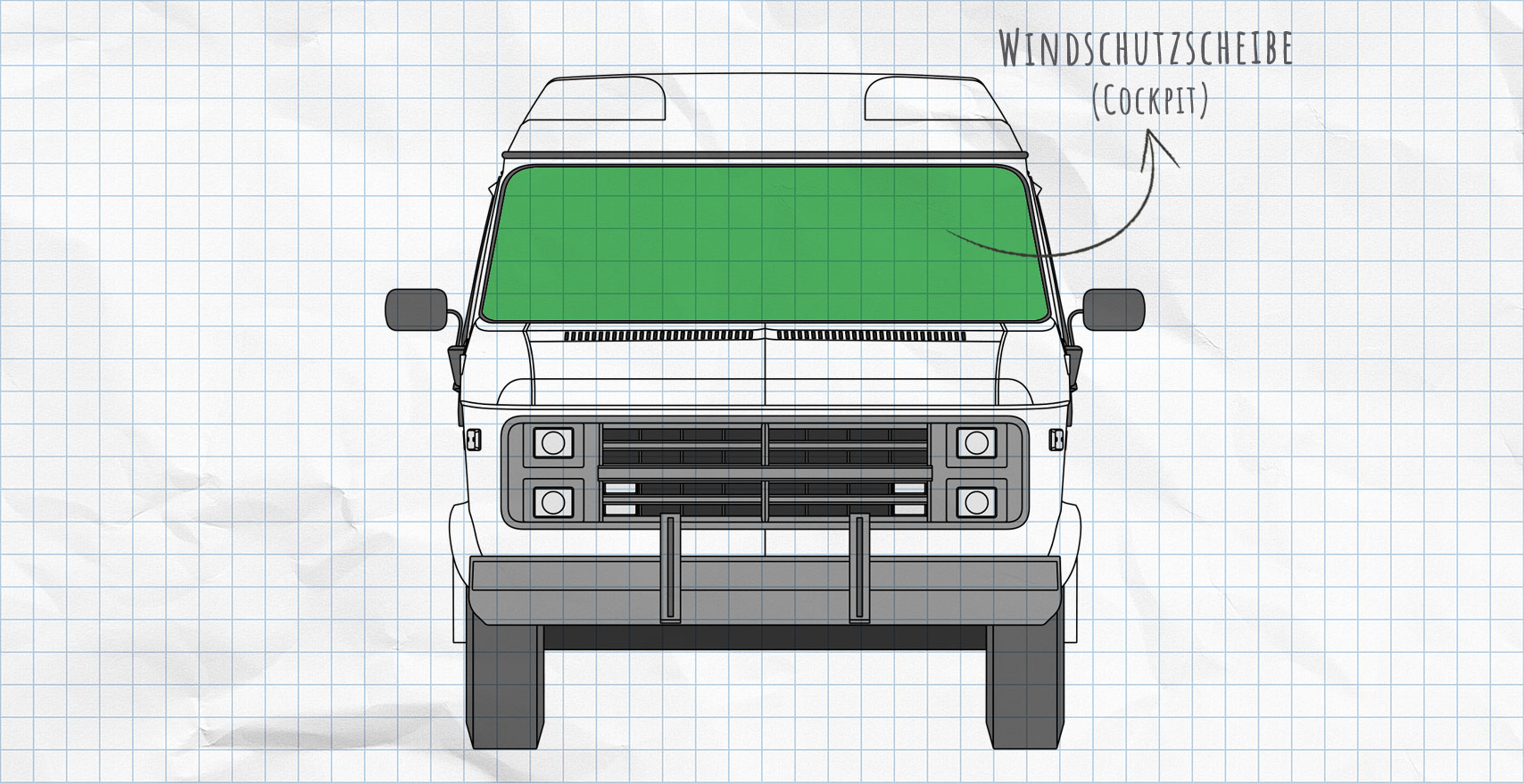 Chevrolet G20 Thermomatten Frontscheibe