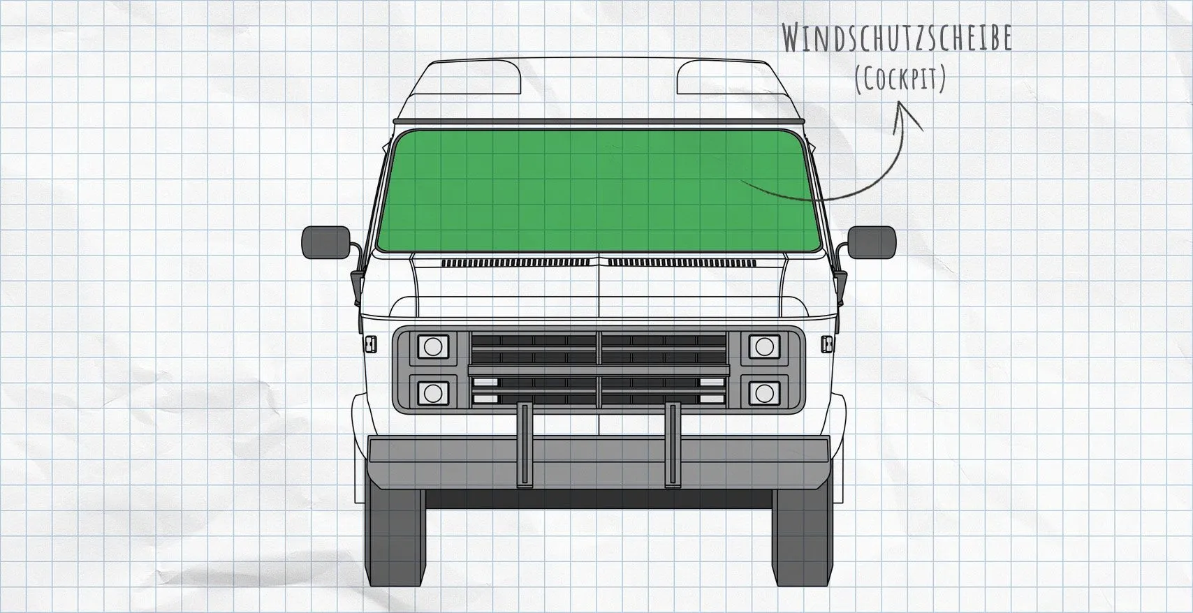 Chevrolet G20 Thermomatten Frontscheibe