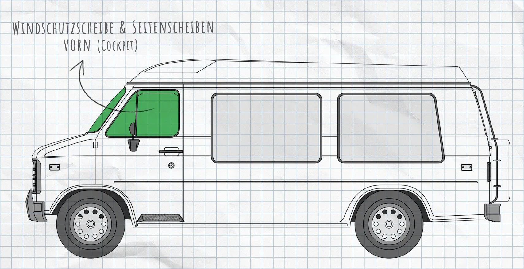 Chevrolet G20 Thermomatten Seitenscheiben