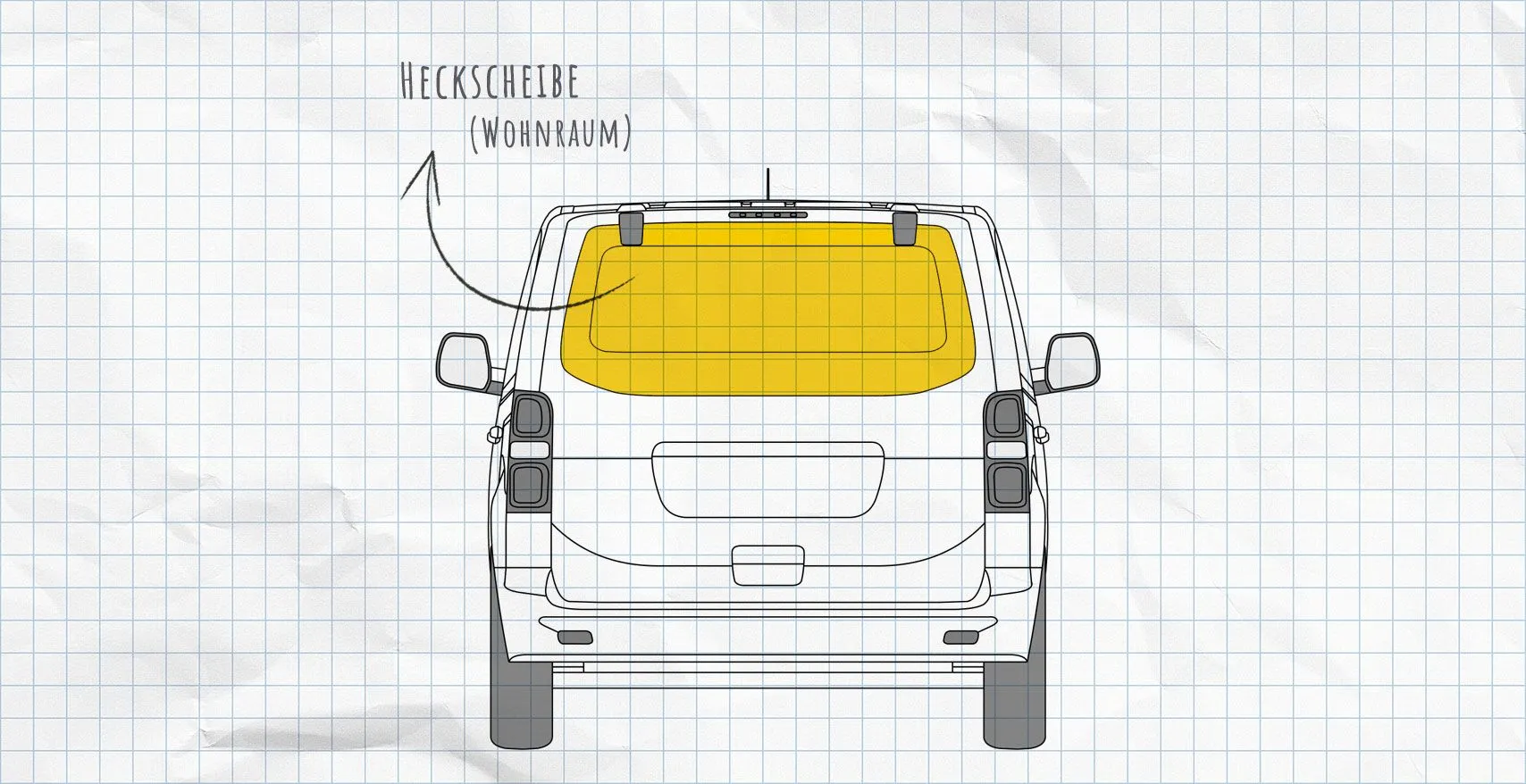 Citroën Spacetourer, Jumpy, Pössl Campster ab 2016 Heckscheibe