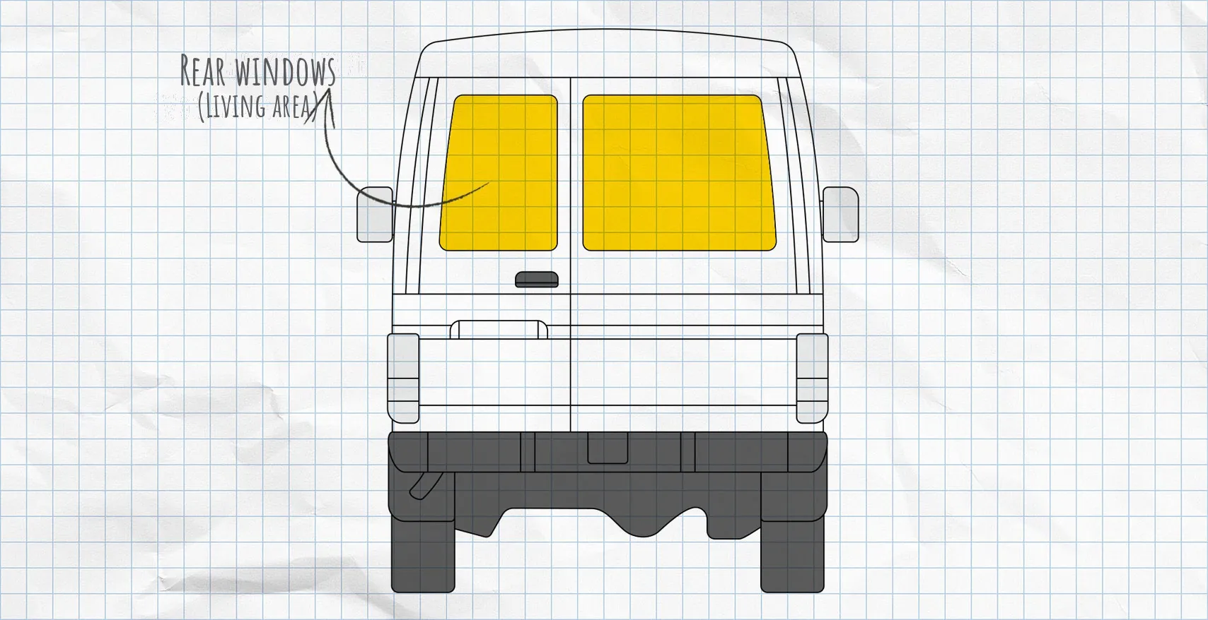 Toyota Land Cruiser thermal mats rear window