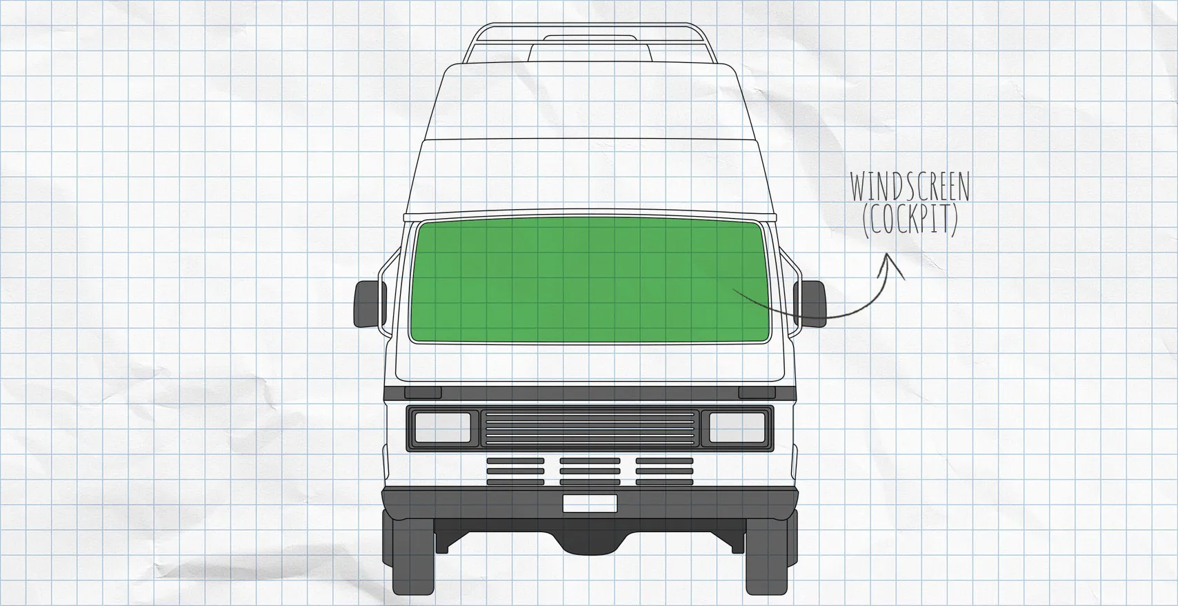 VW LT thermal mats windscreen
