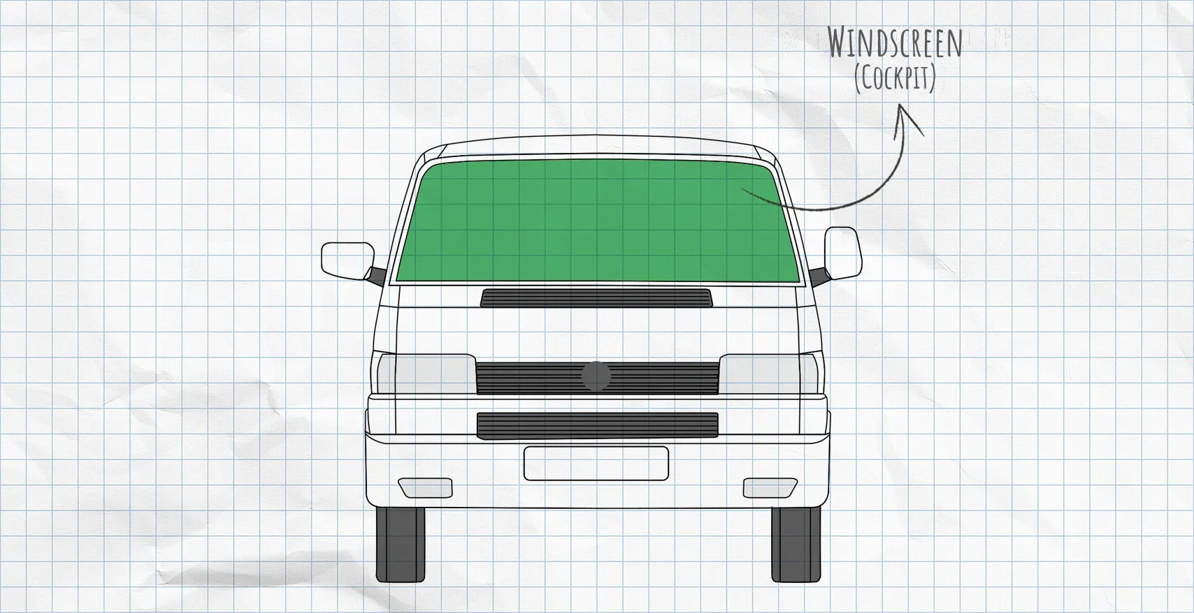 VW T4 thermal mats windscreen