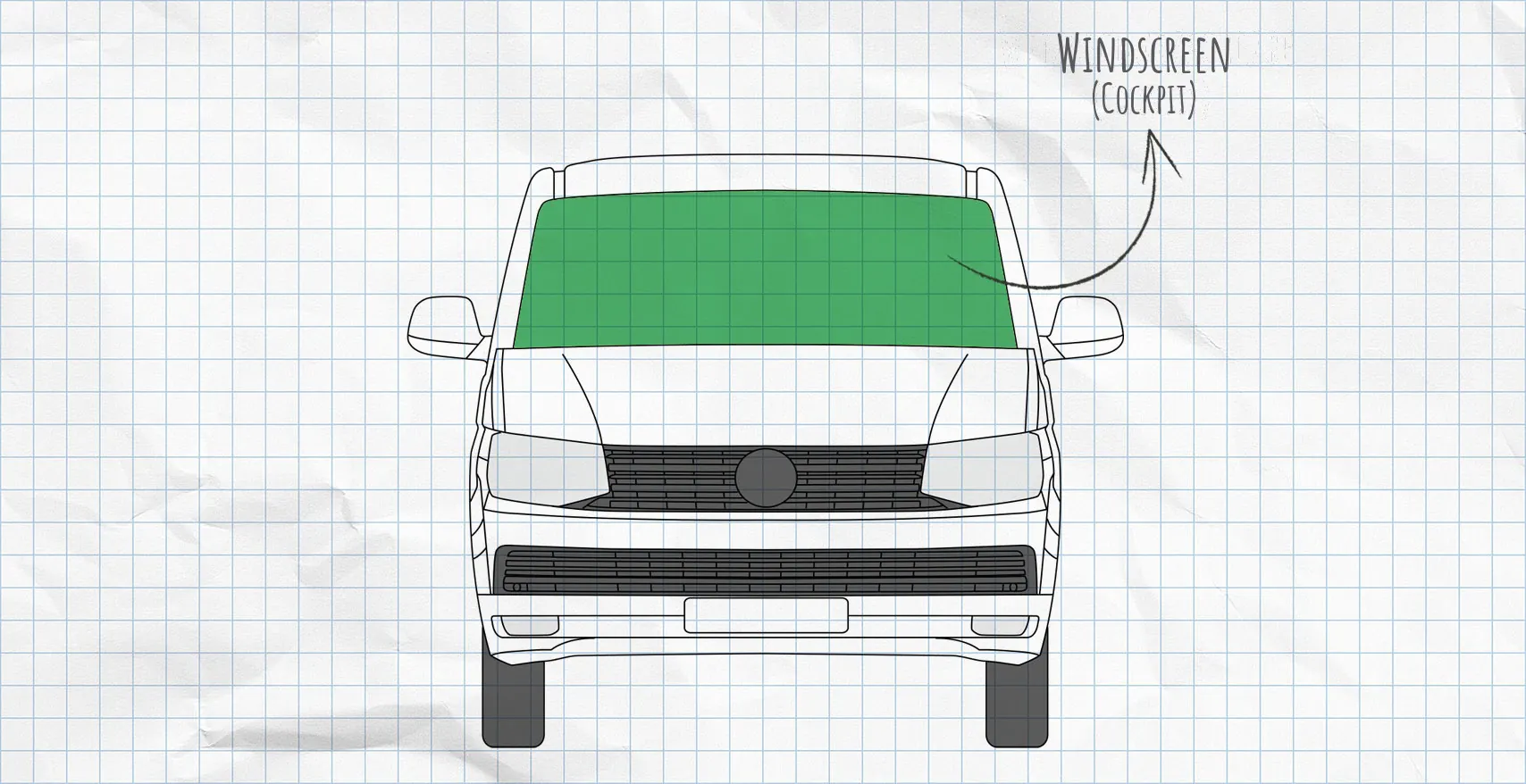 VW T6 thermal mats windscreen