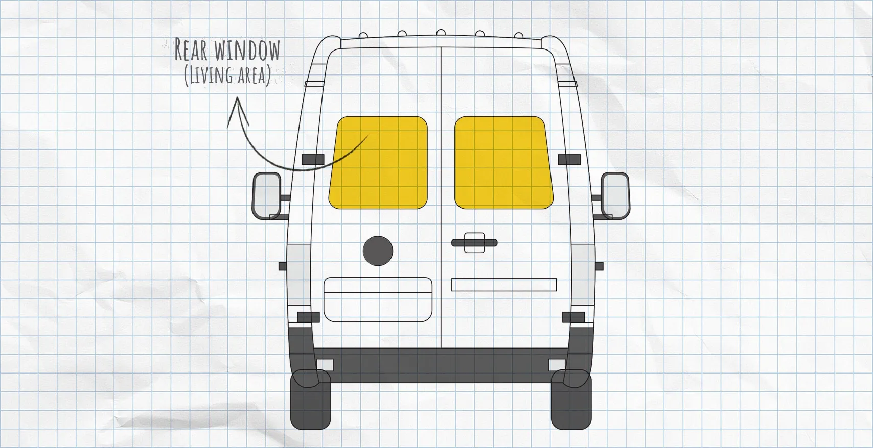 VW LT 2 thermal mats rear window