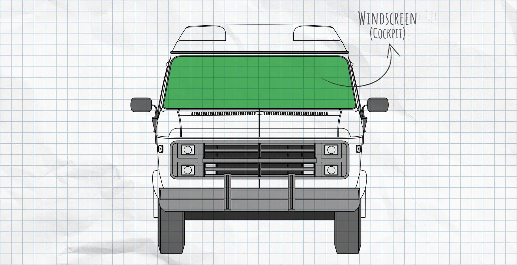 Chevrolet G20 thermal mats windscreen