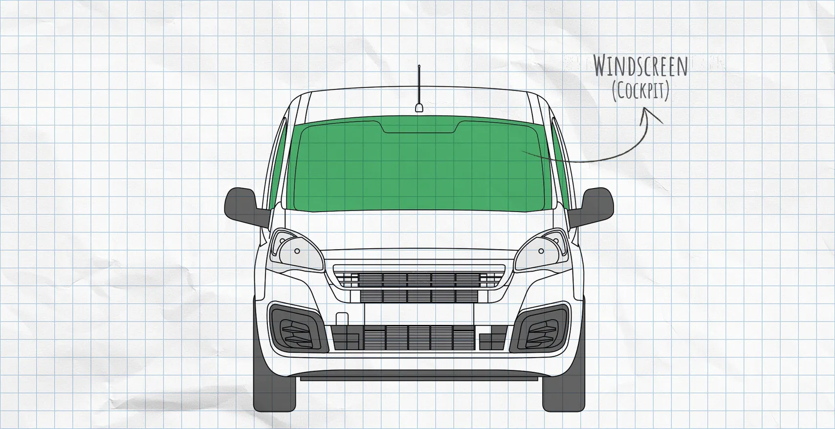 Citroën Berlingo 2 (2008-2018) thermal mats windscreen