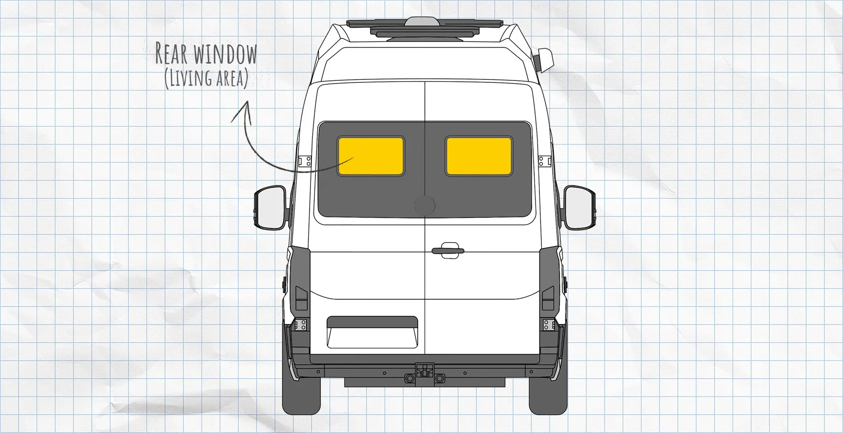 VW Grand California 600 and 680 thermal mats rear windows
