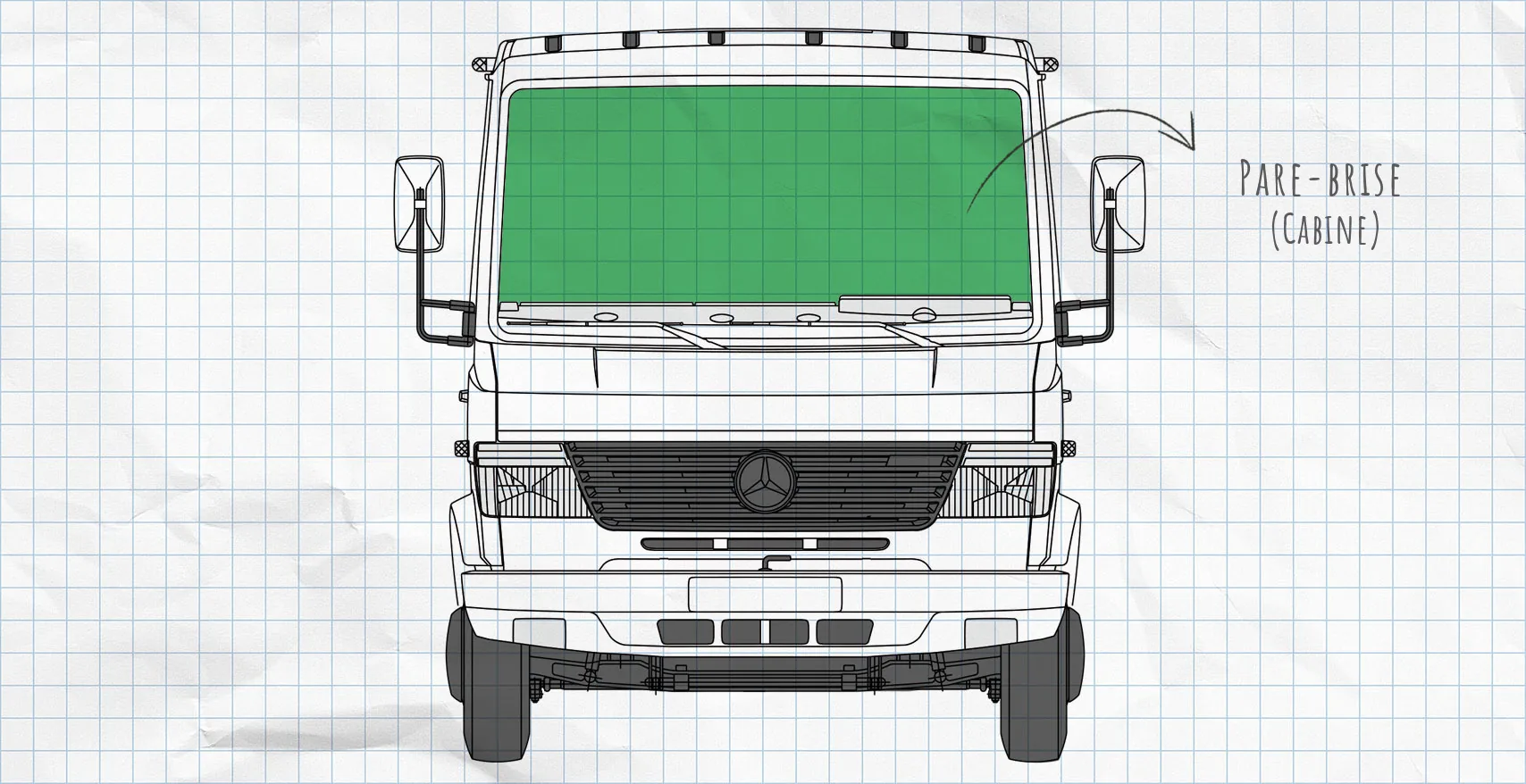 Mercedes-Benz Vario : rideaux isolants pour pare-brise