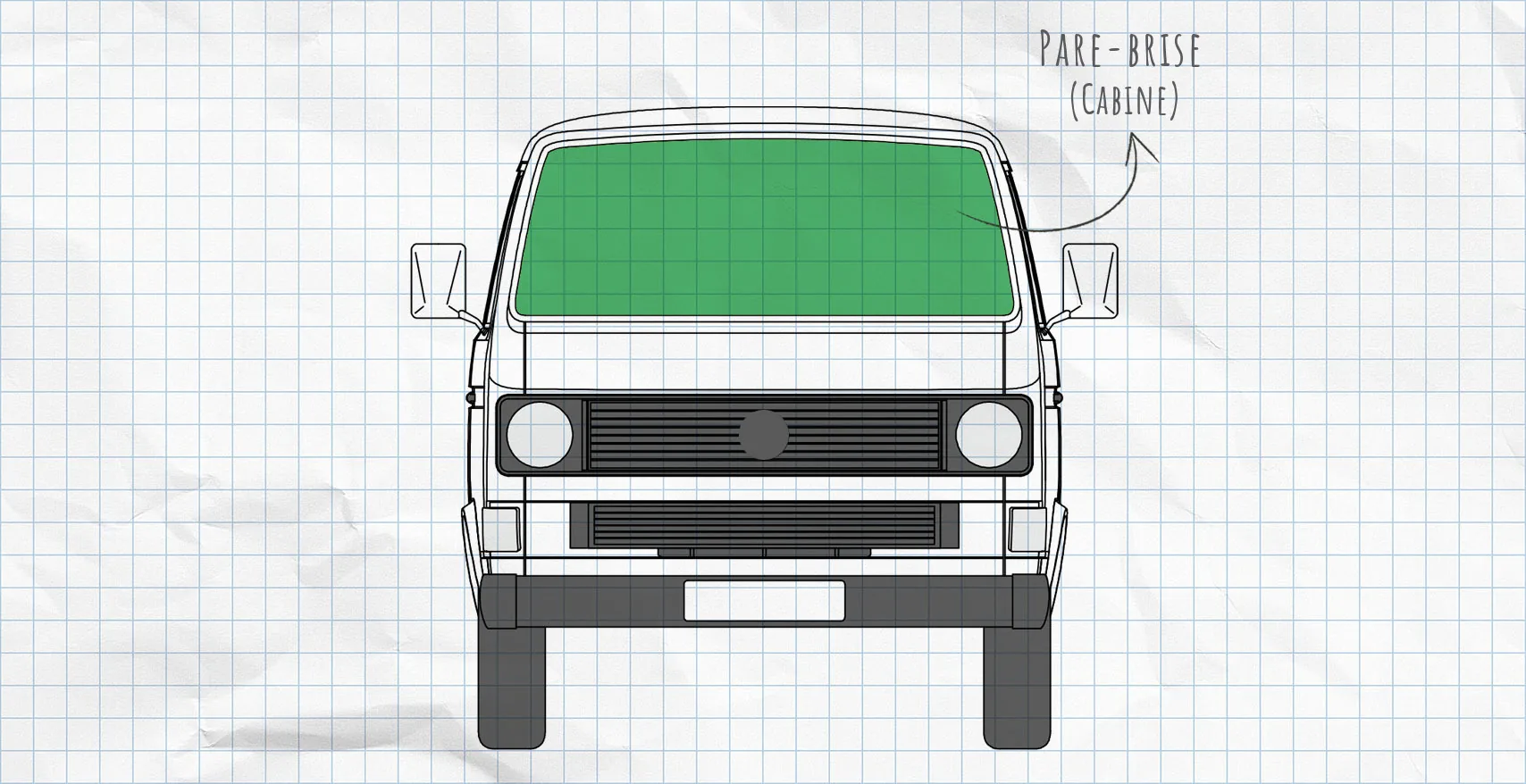 VW T3 : rideaux isolants pour pare-brise
