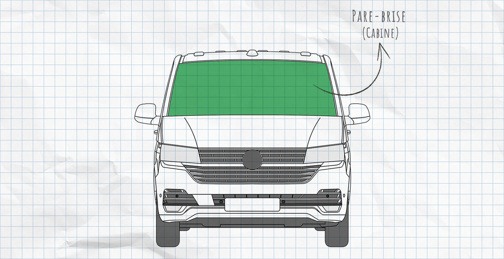 VW T6.1 : rideaux isolants pour pare-brise