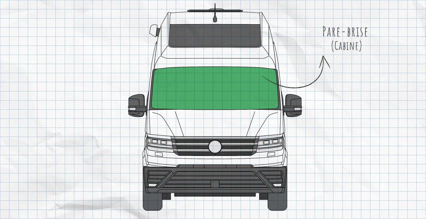 VW Grand California 600 et 680 : rideaux isolants pour pare-brise