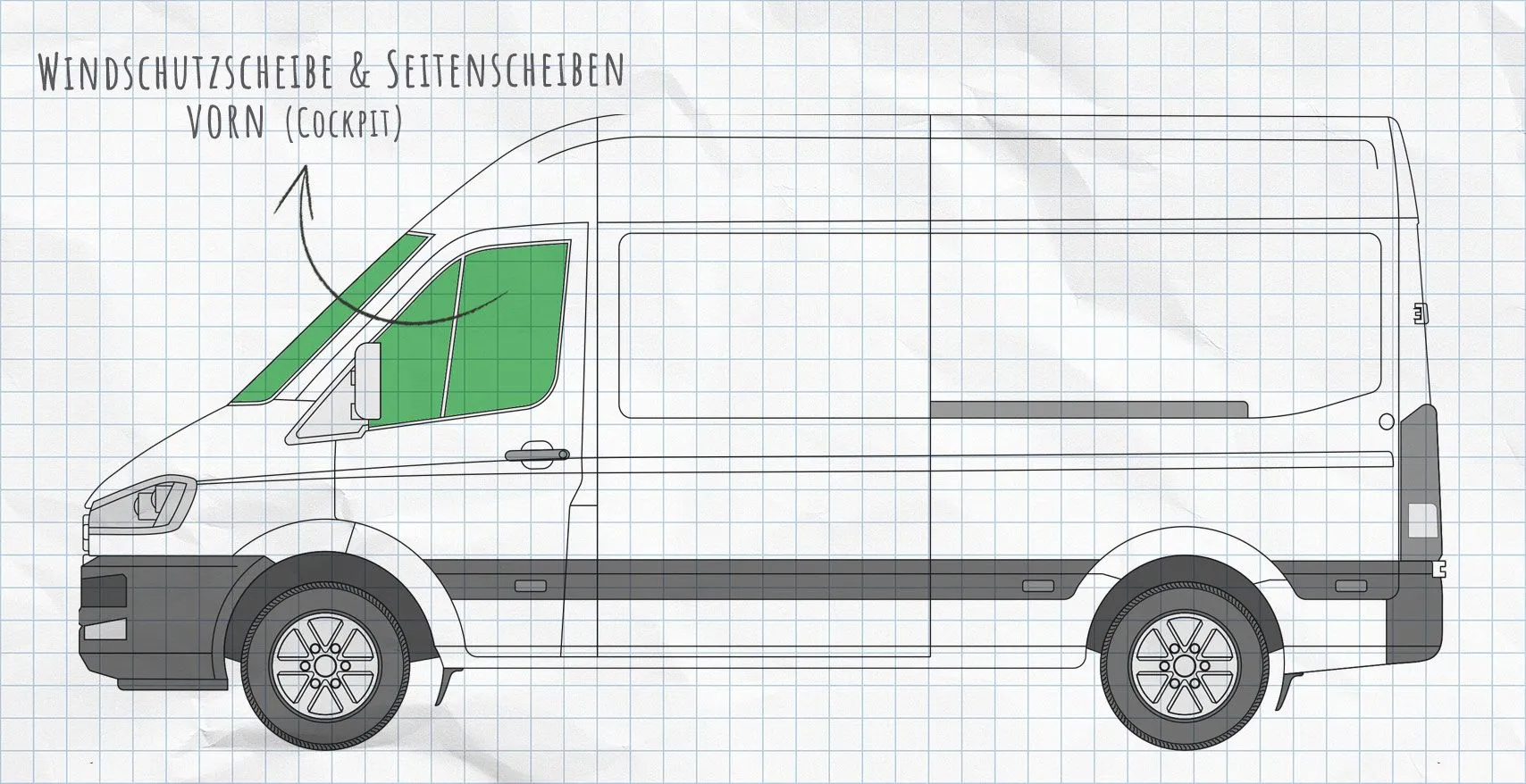 Hyundai H350 (2014 - heute) Thermomatten Seitenscheiben