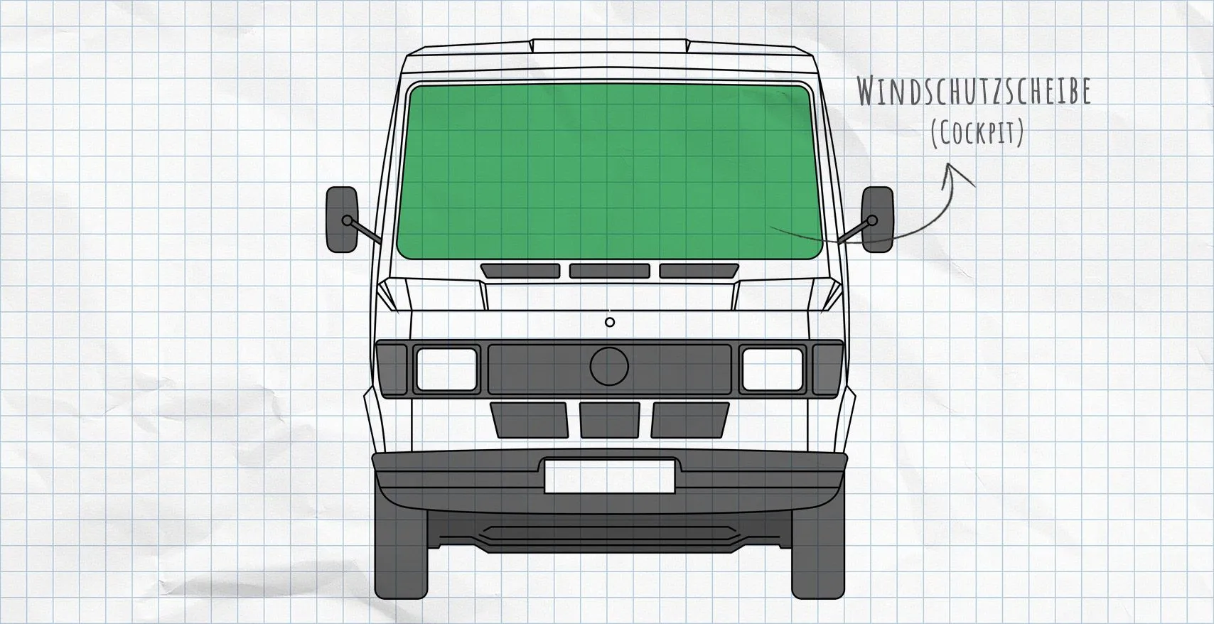 Mercedes-Benz T1 (1977-1995) Thermomatten Frontscheibe