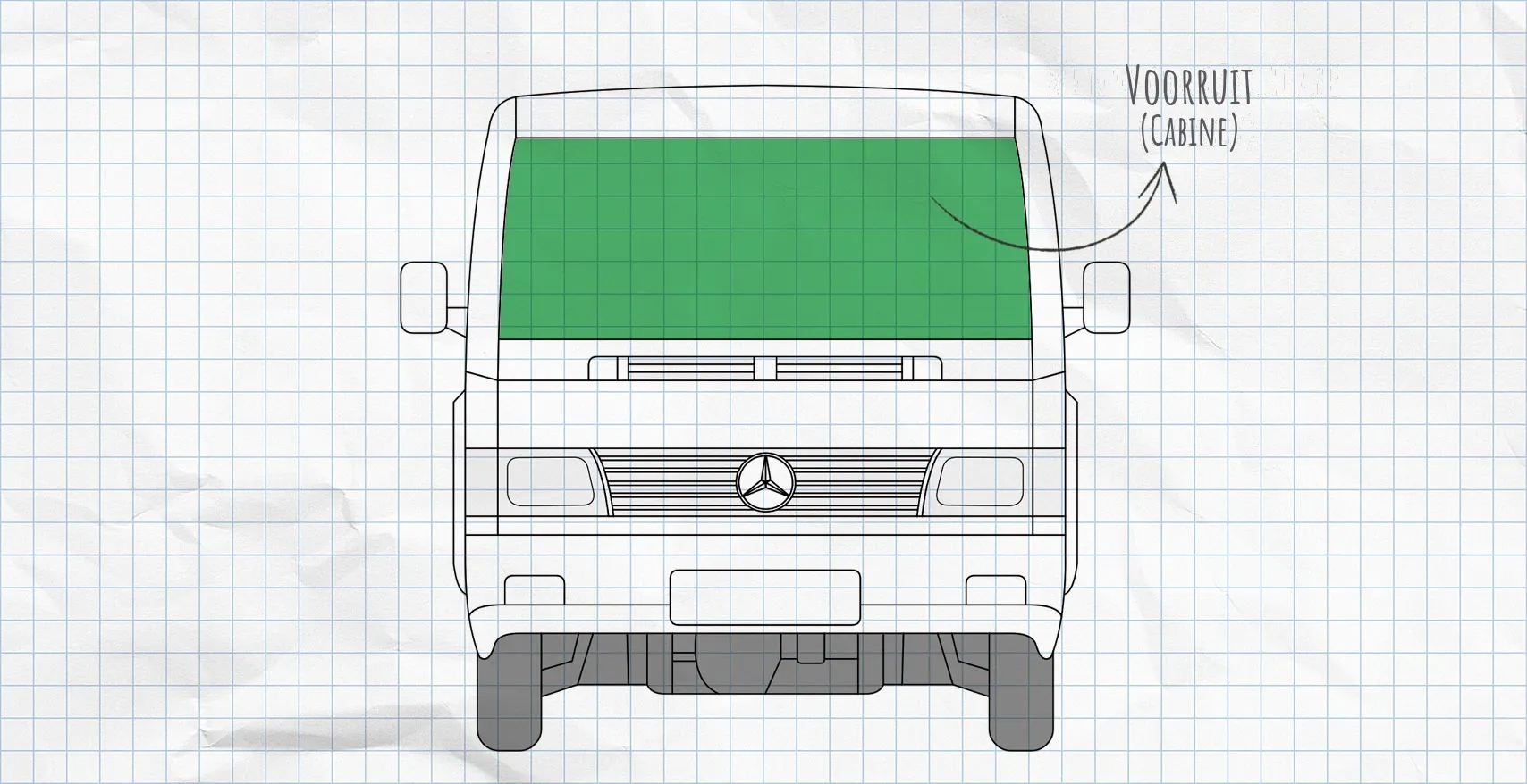Mercedes-Benz MB 100 1988-1995 thermomatten voorruit