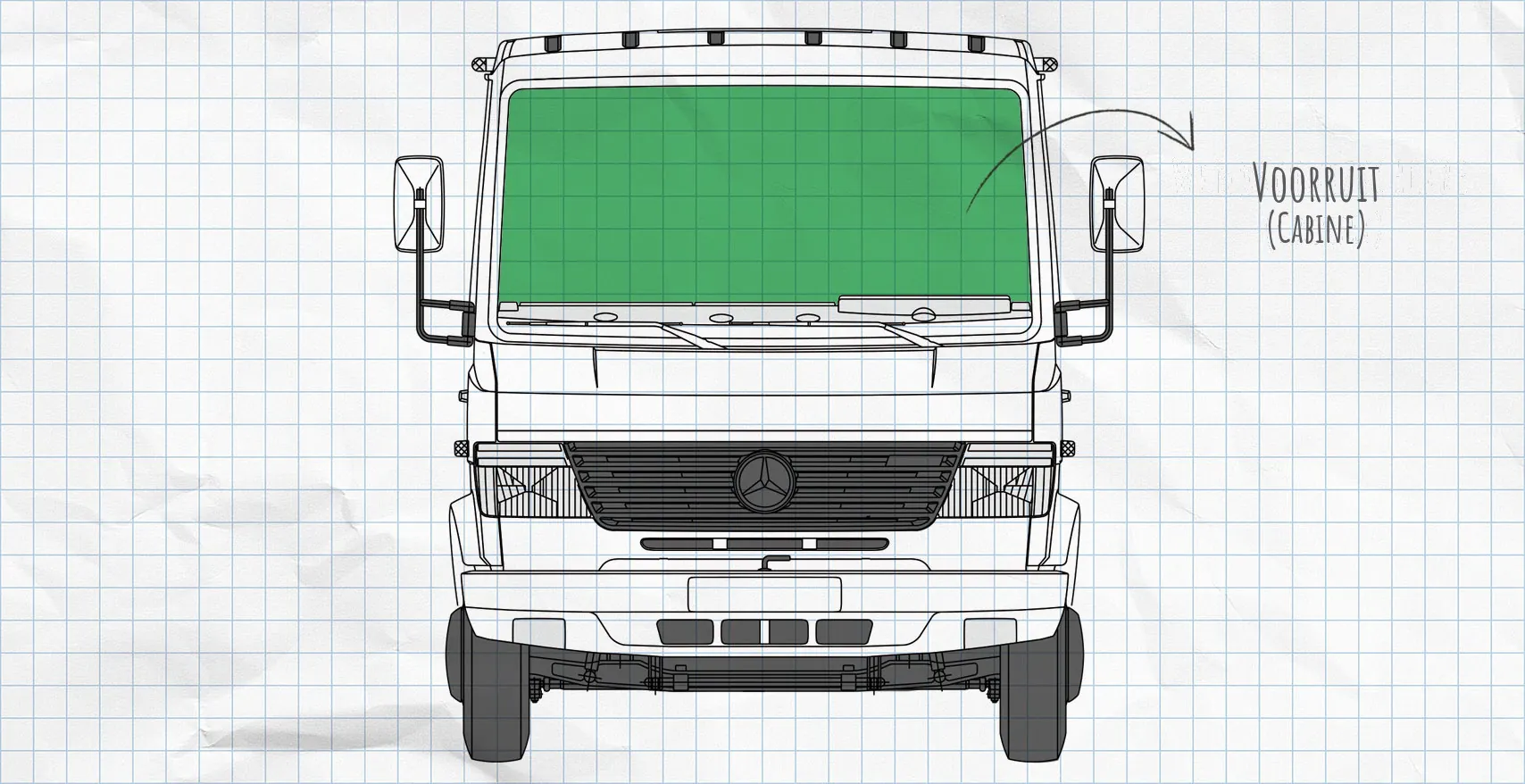 Mercedes-Benz Vario thermomatten voorruit