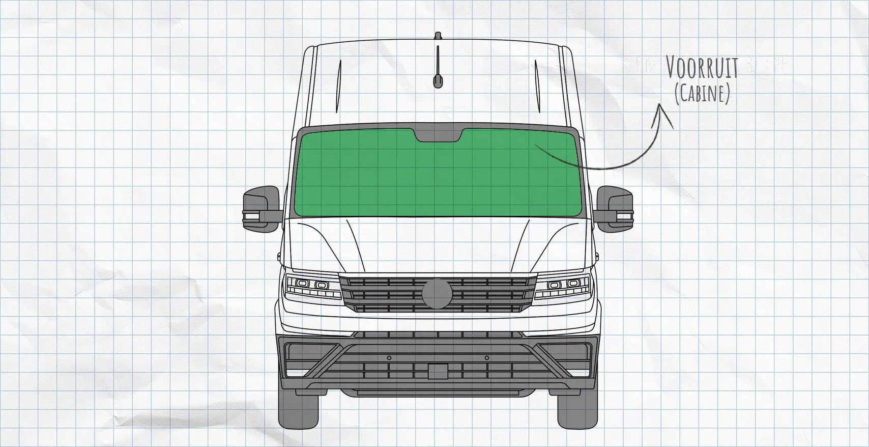 VW Crafter vanaf 2017 thermomatten voorruit