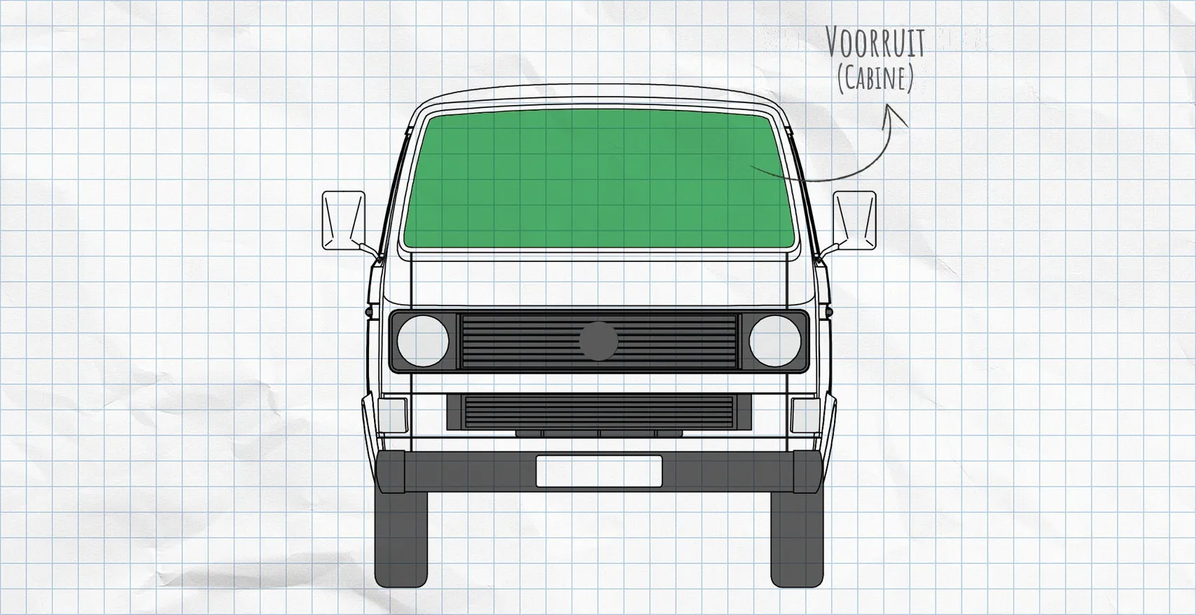 VW T3 thermomatten voorruit