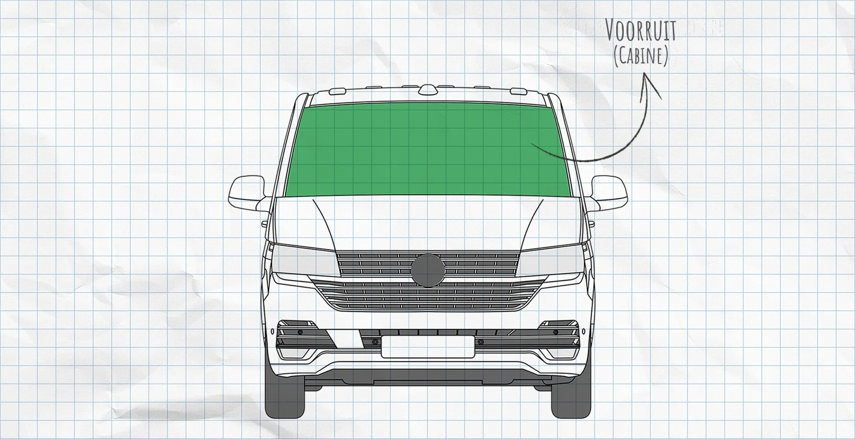 VW T6.1 thermomatten voorruit