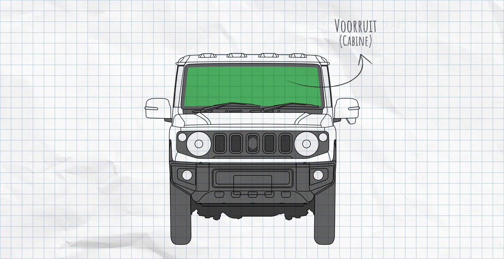 Suzuki Jimny 2 (2018-heden) thermomatten voorruit