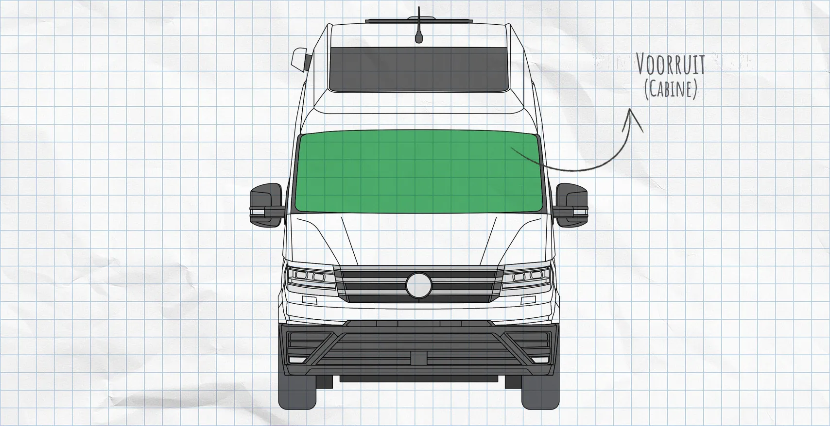 VW Grand California 600 en 680 thermomatten voorruit