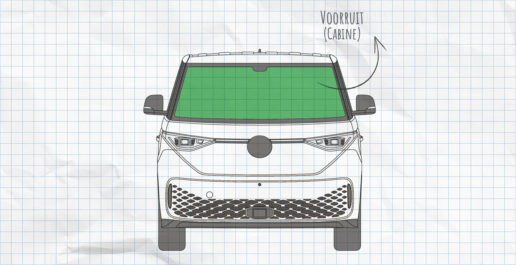 VW ID. Buzz thermomatten voorruit