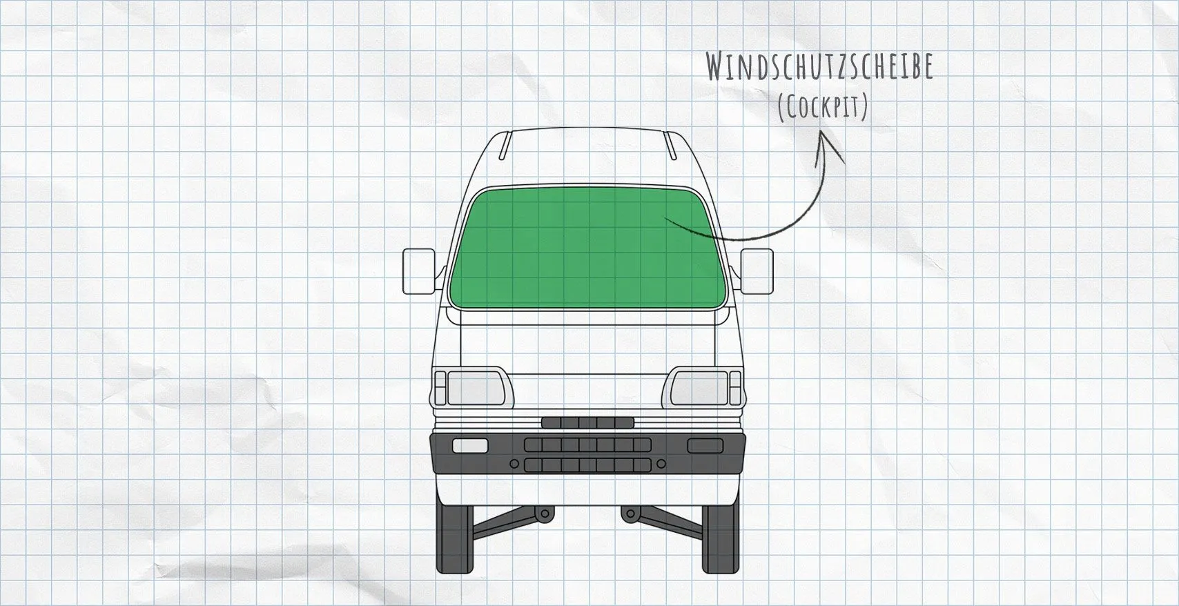 Daihatsu Hijet Thermomatten Frontscheibe