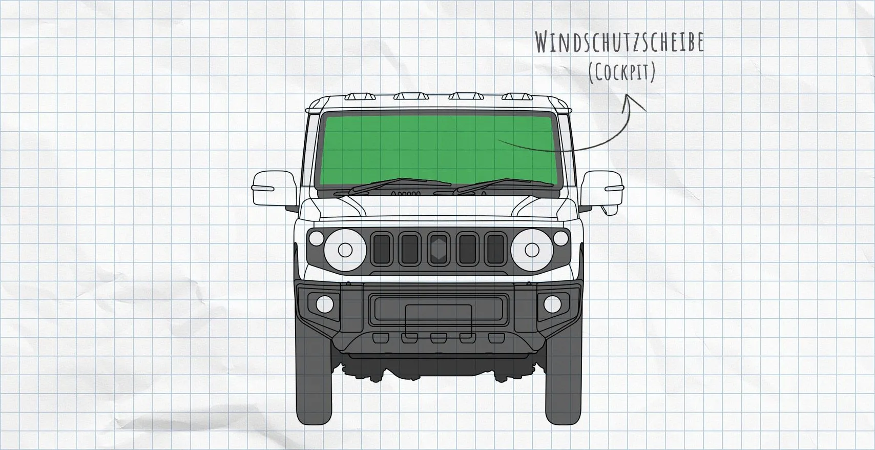 Suzuki Jimny 2 (2018-heute) Thermomatten Frontscheibe