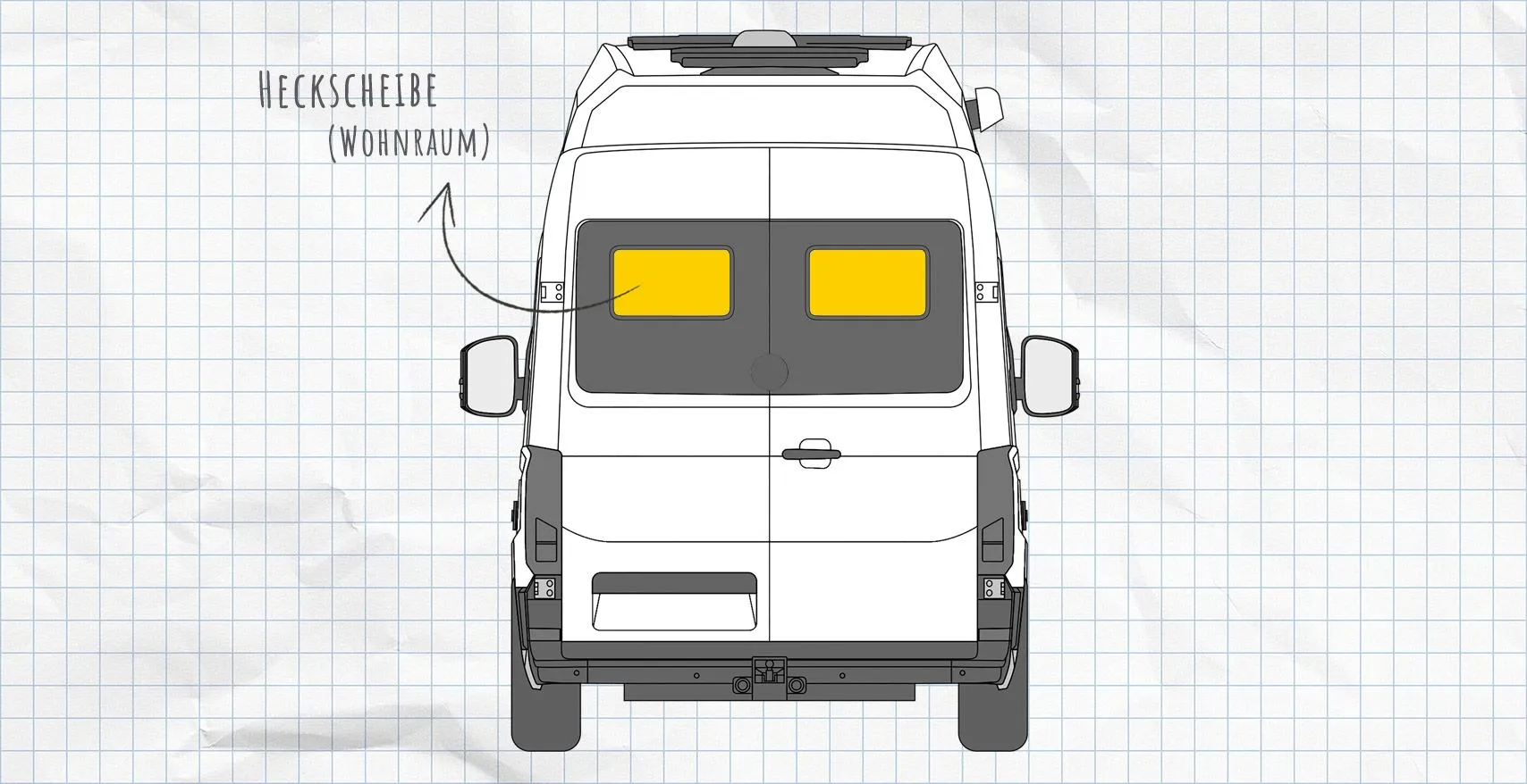 VW Grand California 600 und 680 Thermomatten Heckscheiben