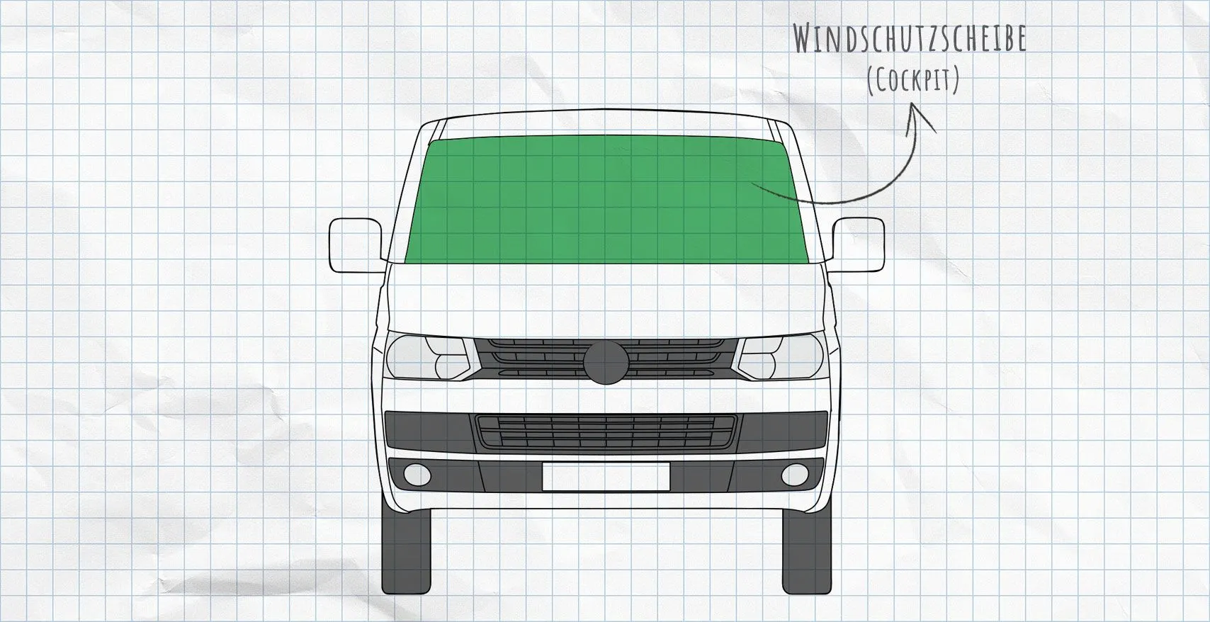 VW T5.2 Thermomatten Frontscheibe